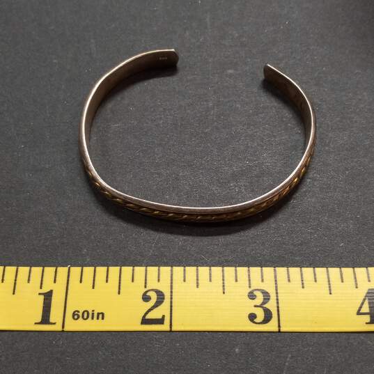 Bundle of 3 Sterling Silver Cuff Bracelet image number 5