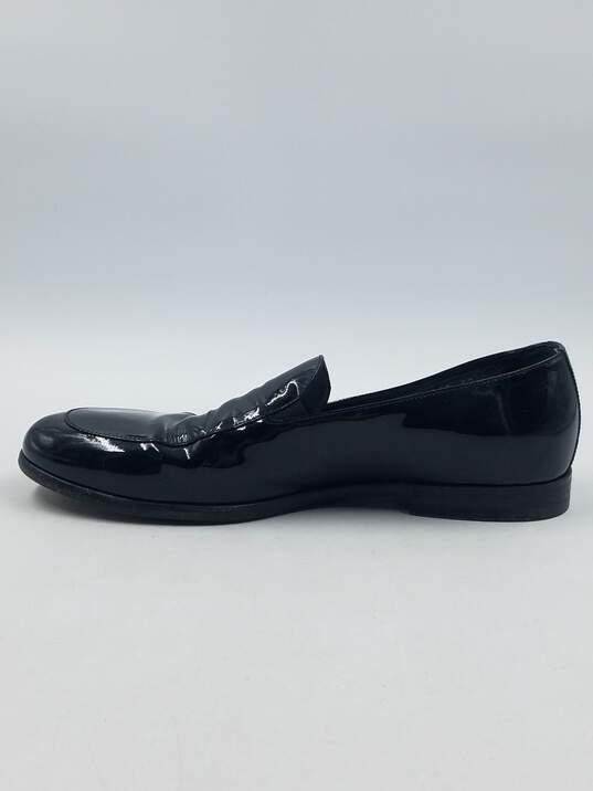 Authentic Giorgio Armani Black Patent Loafers M 9 image number 2