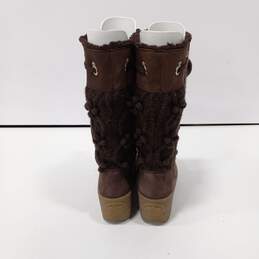 Juicy Couture Brown Faux Fur Lined Heeled Winter Boots Women's Size 7 alternative image