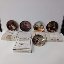 4pc Bundle of Assorted Edwin M. Knowles Normal Rockwell Collectors Plate w/ Charles Gehm “Rumpelstiltskin” Collector Plate