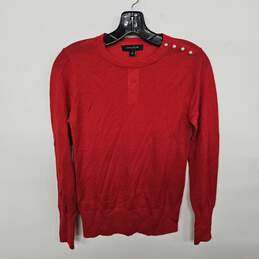 Ann Taylor Red Long Sleeve Shirt