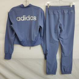 Adidas lightweight periwinkle track suit women's XS nwt
