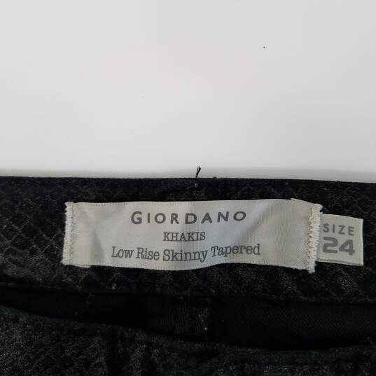 Giordano Women's Black Python Print Low Rise Skinny Tapered Pants Size 24 image number 4