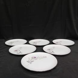 Set of 6 Vintage Fine China Lori Floral Dinner Plates