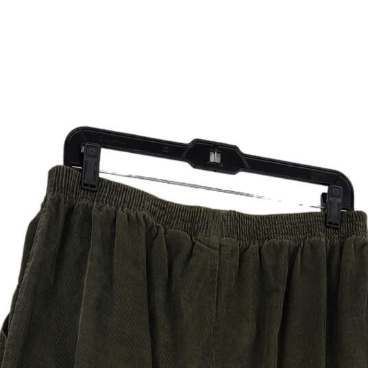Womens Green Flat Front Straight Leg Slash Pocket Ankle Pants Size 18W image number 4