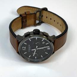 Designer Coach Bleecker Brown Leather Strap Chronograph Black Dial Wristwatch alternative image