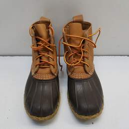 LL Bean Bean Boots Brown Leather Duck Hunting Outdoors Size 9