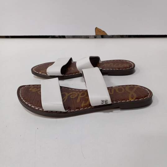 Sam Edelman White And Brown Slide Sandals Size 6 image number 3