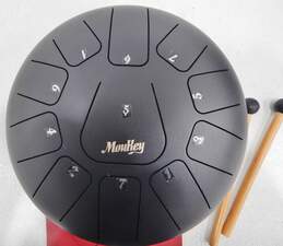 MouKey Brand 11-Note Black Steel Tongue Drum w/ Case and Accessories alternative image