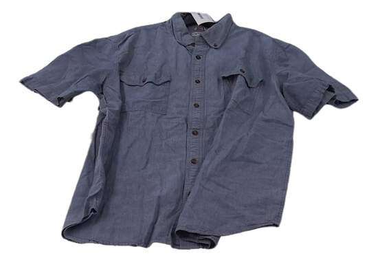 Carhartt Mens Blue Short Sleeve Flap Pocket Button Down Shirt Size XXL image number 3