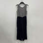 NWT Womens Blue Striped Sleeveless Cropped One-Piece Jumpsuit Size 10P image number 2