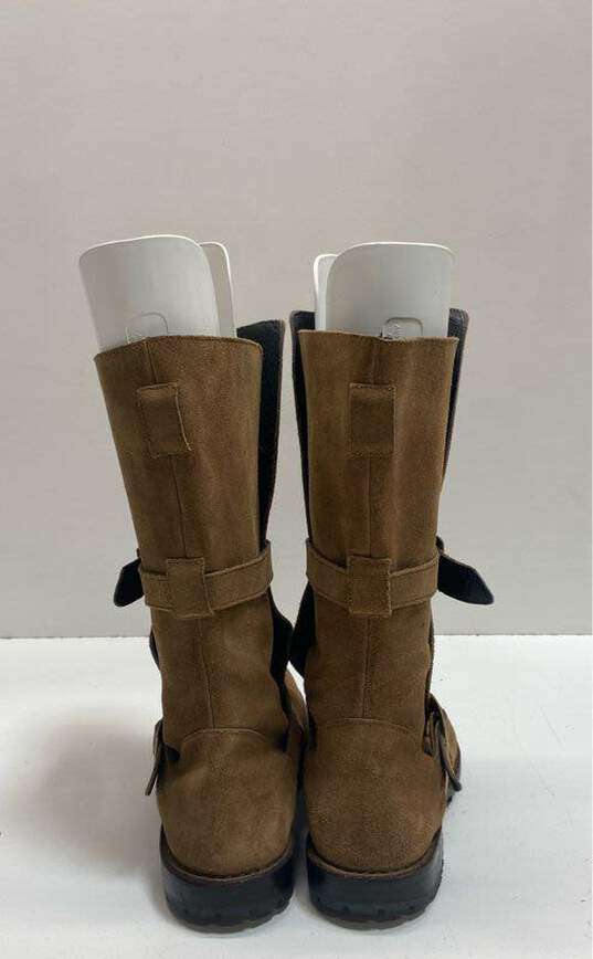 Florentine + Baker Tan Suede Mid Buckle Shoes Size 38 image number 4