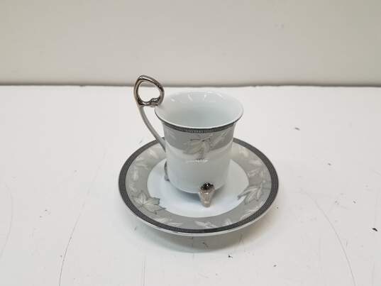 Bundle of 11 Casati Fine Porcelain Demitasse Tea Cups and Saucers image number 3