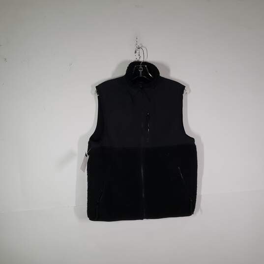 NWT Mens Sleeveless Zipper Pockets Mock Neck Full-Zip Vest Size Medium image number 1