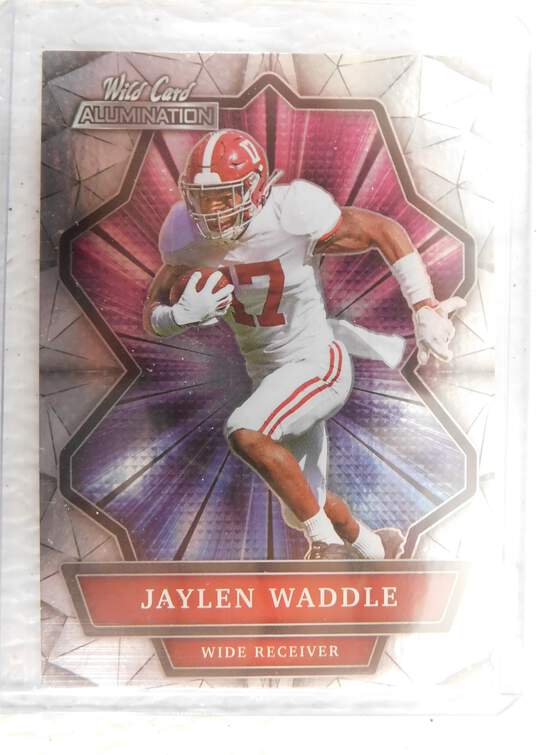 2021 Jaylen Waddle Wild Card Rookie Alumination Miami Dolphins image number 1