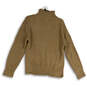 NWT Womens Beige Knitted Mock Neck Long Sleeve Pullover Sweater Size S image number 2