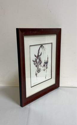 Peek - Print of Horse Portrait by Sarah Richards Signed. 2001 Matted & Framed alternative image