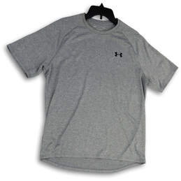 Mens Gray Heather Tech 2.0 Short Sleeve Crew Newck Pullover T-Shirt Size L