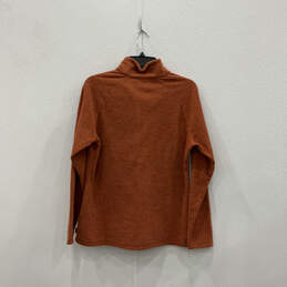 Mens Brown Long Sleeve Mock Neck Quarter Zip Classic Pullover Sweater Sz M alternative image
