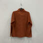 Mens Brown Long Sleeve Mock Neck Quarter Zip Classic Pullover Sweater Sz M image number 2
