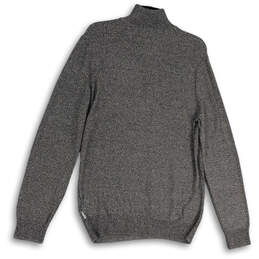 NWT Womens Gray Marled Mock Neck Long Sleeve 1/2 Zip Pullover Sweater Sz L alternative image