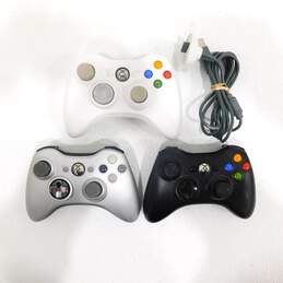 3 Used Microsoft Xbox 360 Controllers