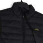 Mens Black Mock Neck Sleeveless Full-Zip Puffer Vest Size Medium image number 3