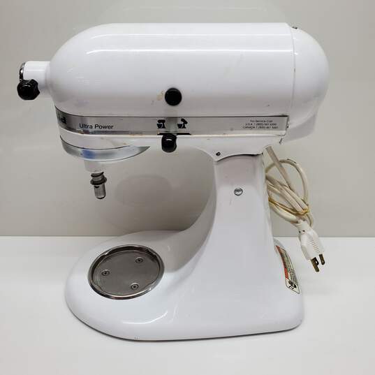 Kitchen Aid 300W Ultra Power Tilt Head Stand Mixer White Untested image number 1