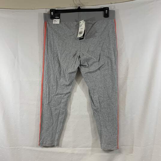 Women's Grey Heather Adidas Short Fitted Leggings, Sz. XL image number 1