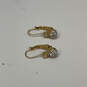 Designer Swarovski Gold-Tone Clear Crystal Clip On Hoop Earrings image number 1