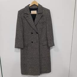 Pendleton Women's Double Breasted Wool Herringbone Overcoat