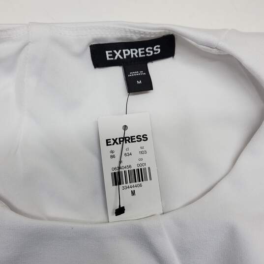 Express White Short Sleeve Pullover Top NWT Women's Size M image number 3