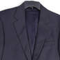 Mens Blue Notch Lapel Flap Pockets Long Sleeve Two Button Blazer Size 40R image number 3
