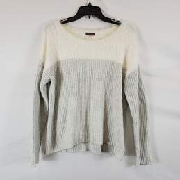 Vince Camuto Women's White/Gray Sweater SZ L