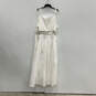 NWT Womens White Adjustable Spaghetti Strap Multi Ring A-Line Dress Size 4 image number 2