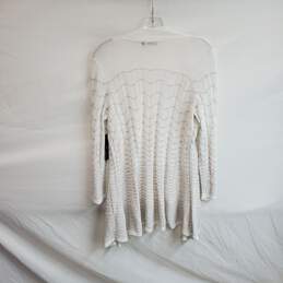 Nic+Zoe White Linen Blend Open Knit Cardigan WM Size M NWT alternative image