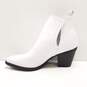 Jeeini Women's White Faux Leather Ankle Boots Size 7.5 image number 1