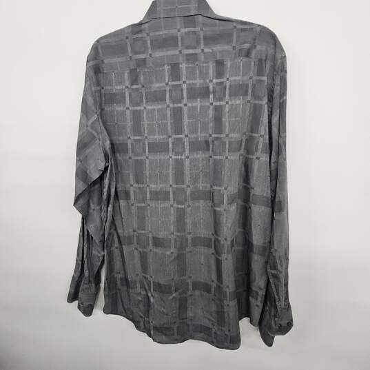 Gray Classic Fit Button Up Collared Shirt image number 2
