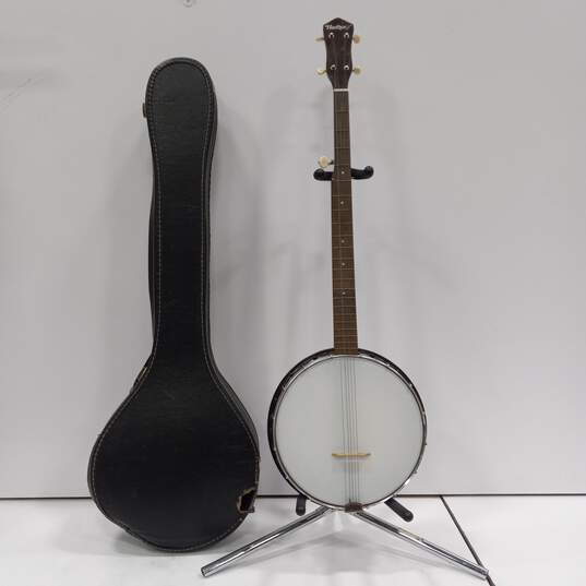 Vintage Harmony 5 Strings Banjo Instrument in Hard Case image number 1