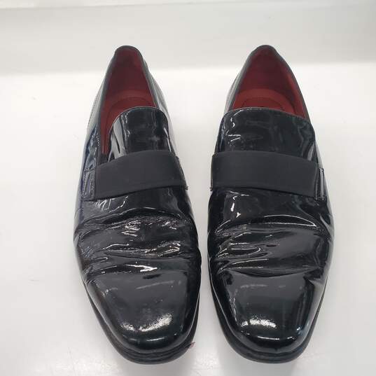 Hugo Boss Black Patent Leather Monk Strap Dress Shoes Men's Size 10 image number 2