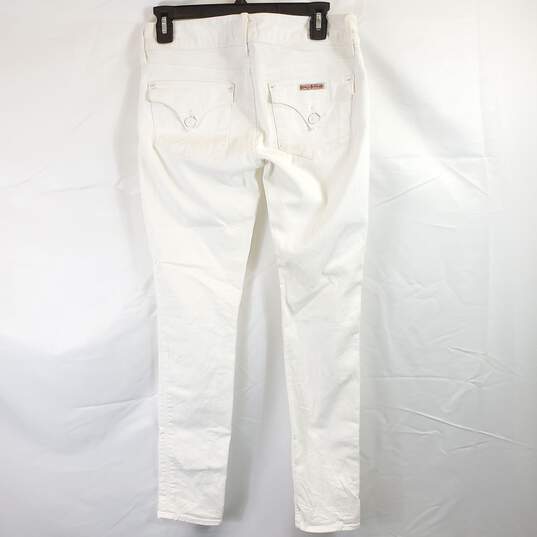 Hudson Women White Skinny Jeans Sz 27 image number 4
