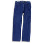 Mens Blue Dark Wash Denim Pocket Regular-Fit Straight Leg Jeans Size 35X36 image number 1
