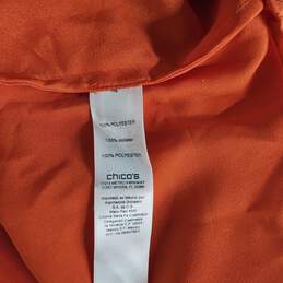 Dolman Tie Front 3/4 Sleeve Fashion Top Orange