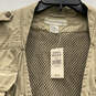 NWT Mens Khaki Sleeveless Front Pockets Safari Hunting Half Zip Vest Sz XL image number 3