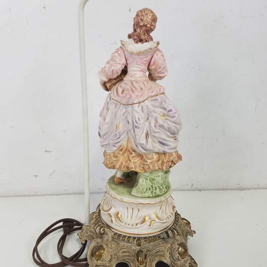 Lamp -Vintage Porcelain  Figurine Table Lamp  22 inch High image number 3