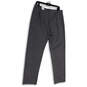 NWT Womens Gray Flat Front Slash Pocket Straight Leg Dress Pants Size 12 image number 2