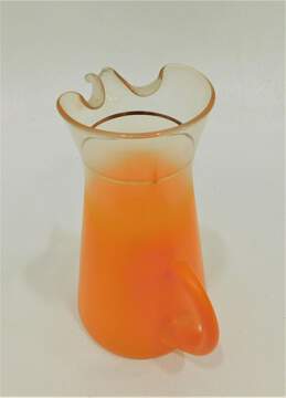Vintage Blendo Orange Glass Drink Pitcher alternative image