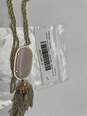 Womens Gold Tone Pink Stone Rayne Link Chain Tassel Pendant Necklace 46.9g image number 7