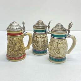 Avon 1990's Miniature Stein Collection Set of 3 Stein/Mug Decorative Barware