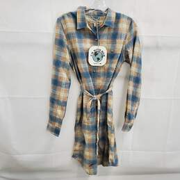 Toad&Co. Re-Form Almond Blue Flannel Shirtdress Women's Size S - NWT